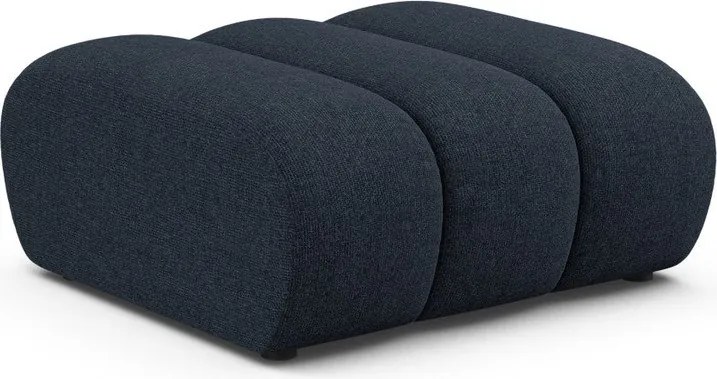 Taburet albastru închis cu tapițerie din chenille Lupine – Micadoni