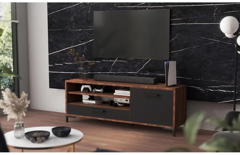 Masă TV Cascade (nuc + negru). 1098748