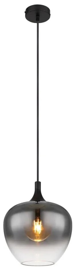 Lustră pe cablu Globo 15548H MAXY 1xE27/40W/230V d. 24 cm negru
