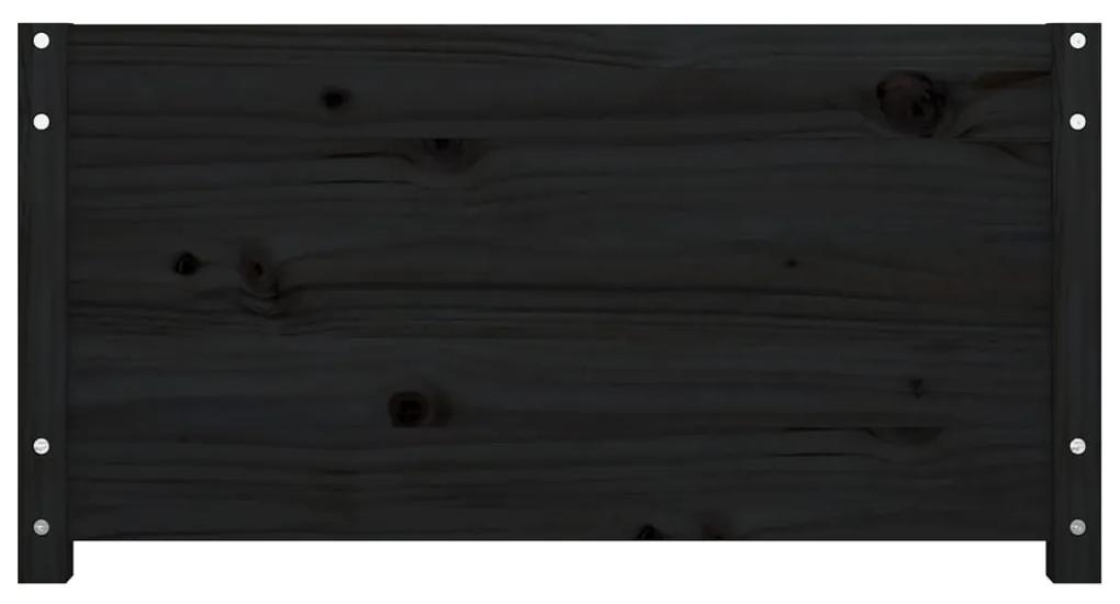 Pat de zi 3FT Single, negru, 90x190 cm, lemn masiv de pin