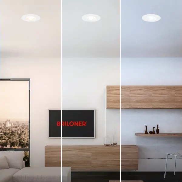 Briloner 7605036 - SET 3 spoturi LED încastrate pentru baie 3xLED/4,9W/230V IP44 alb