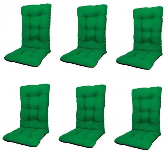 Set Perne pentru scaun de casa si gradina cu spatar, 48x48x75cm, culoare verde, 6 buc/set