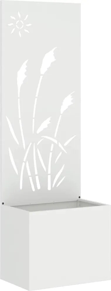 vidaXL Ecran de intimitate pentru grădină Traforaj Alb 50 x 140 cm