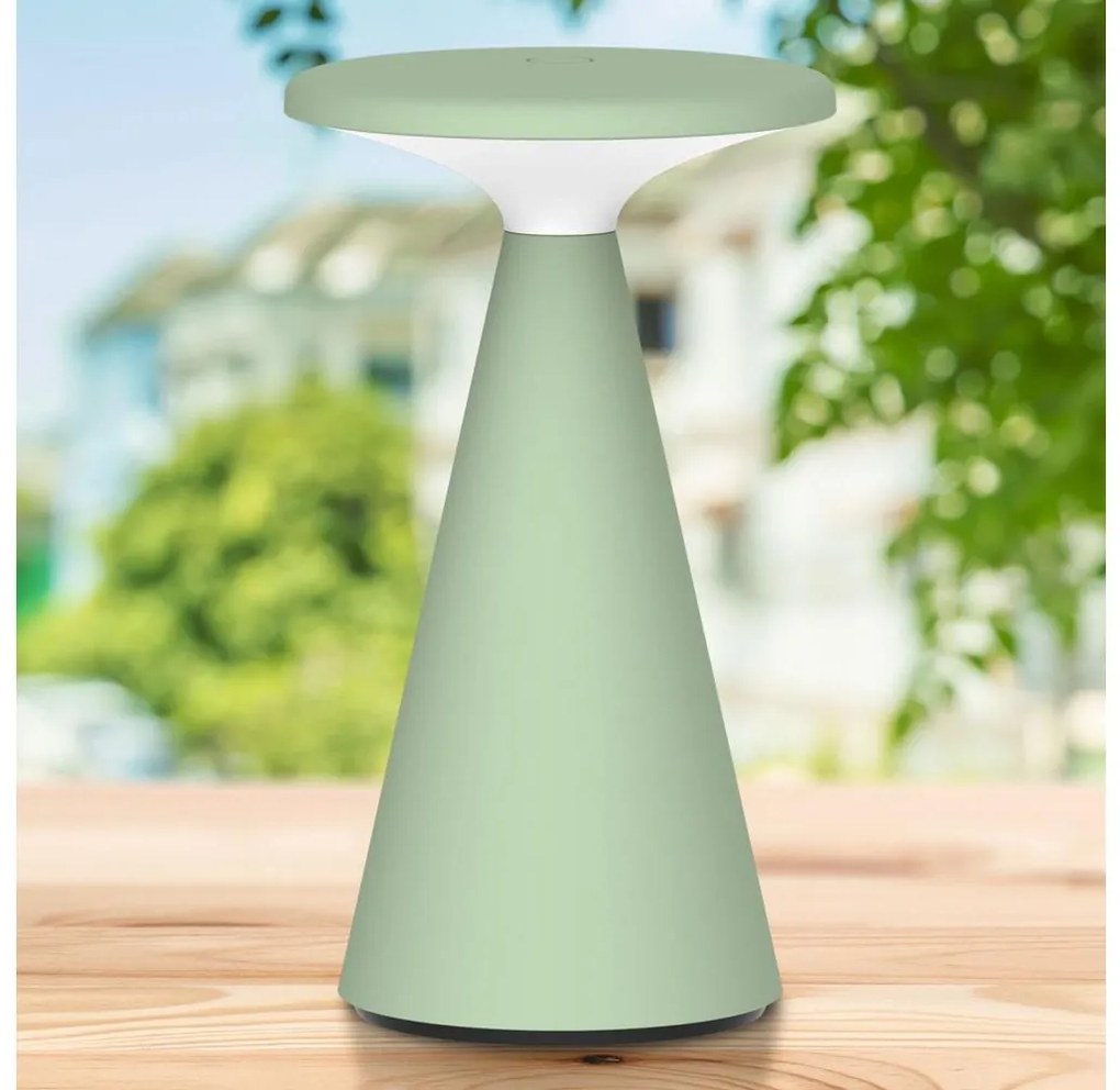 Lampă de birou LED PAROS, 1,8W, 5V USB, 1800 mAh, IP44, verde, reglabilă