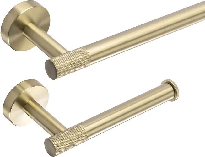 Set accesorii pentru baie GRID auriu periat 4 piese