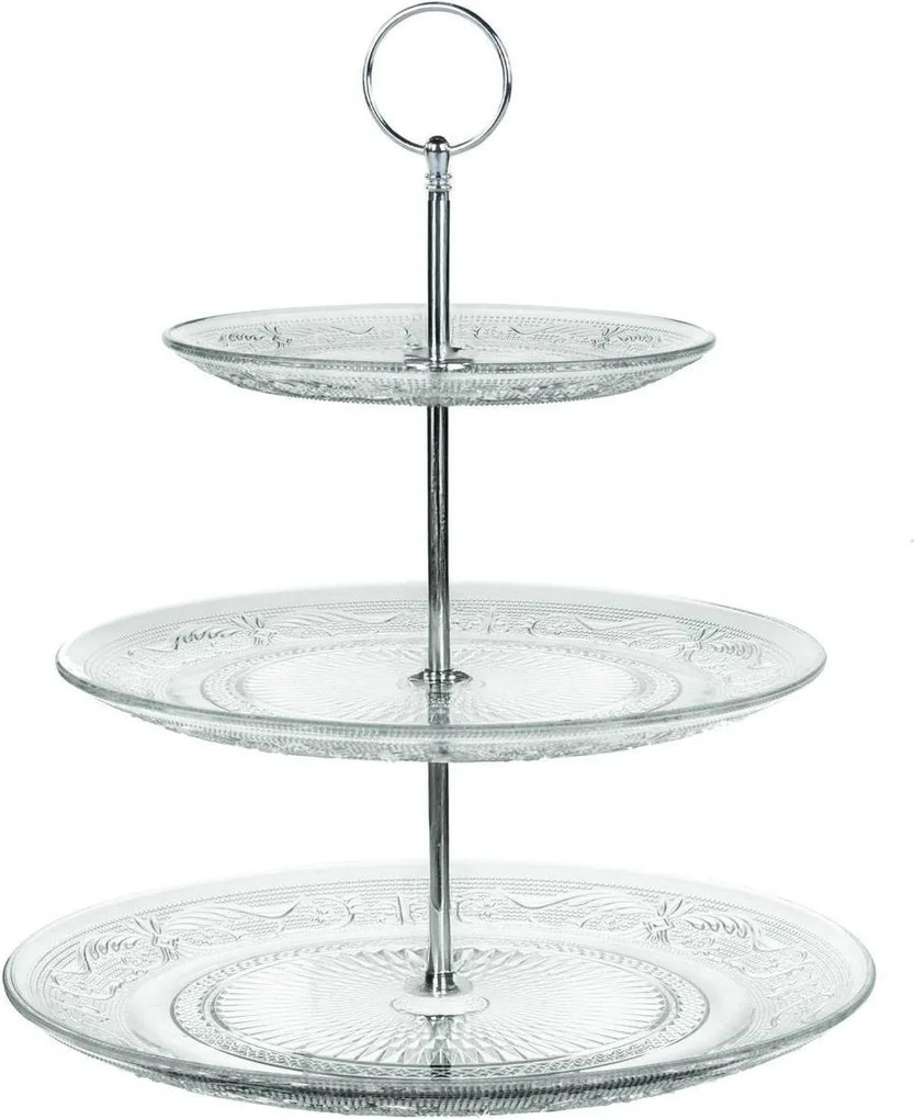 Platou pentru prajituri cu 3 iveluri