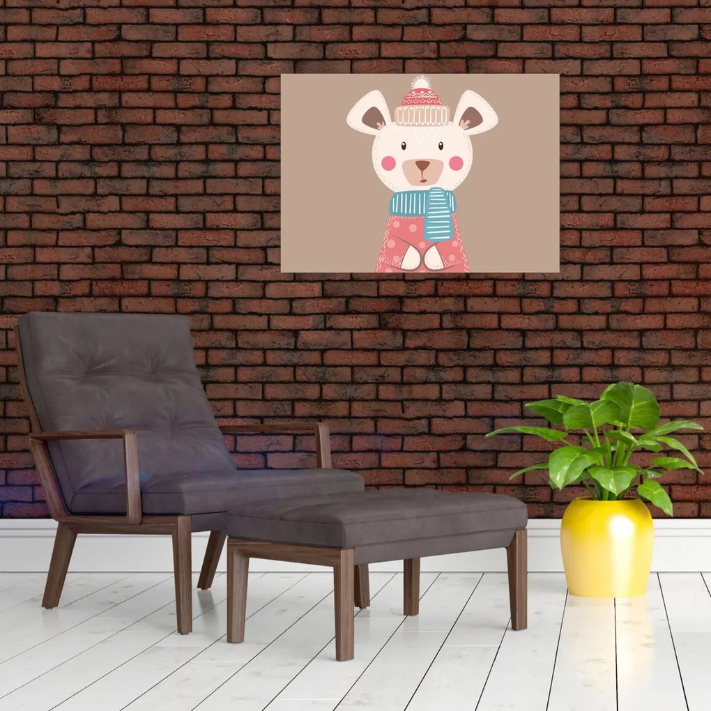 Tablou - Șoarece cu eșarfă (70x50 cm)