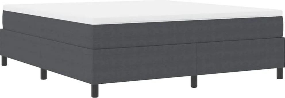 vidaXL Pat cu arcuri Gri închis și alb 180 x 200 cm