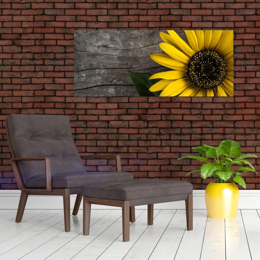 Tablou - Floare de floarea soarelui (120x50 cm)