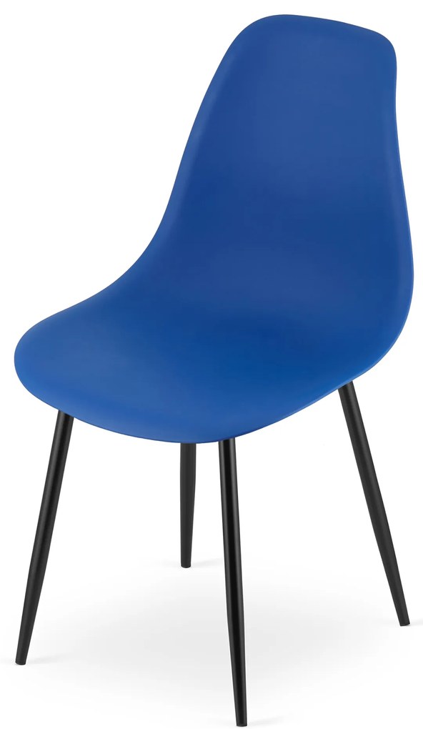 OFERTA Scaun albastru OSAKA cu picioare negre II. clasa