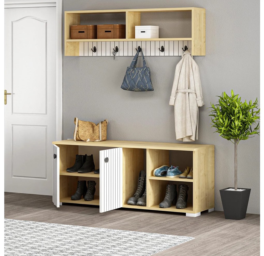 Mobilier Hol Vabite 1 (alb + stejar zafir) . 1093909