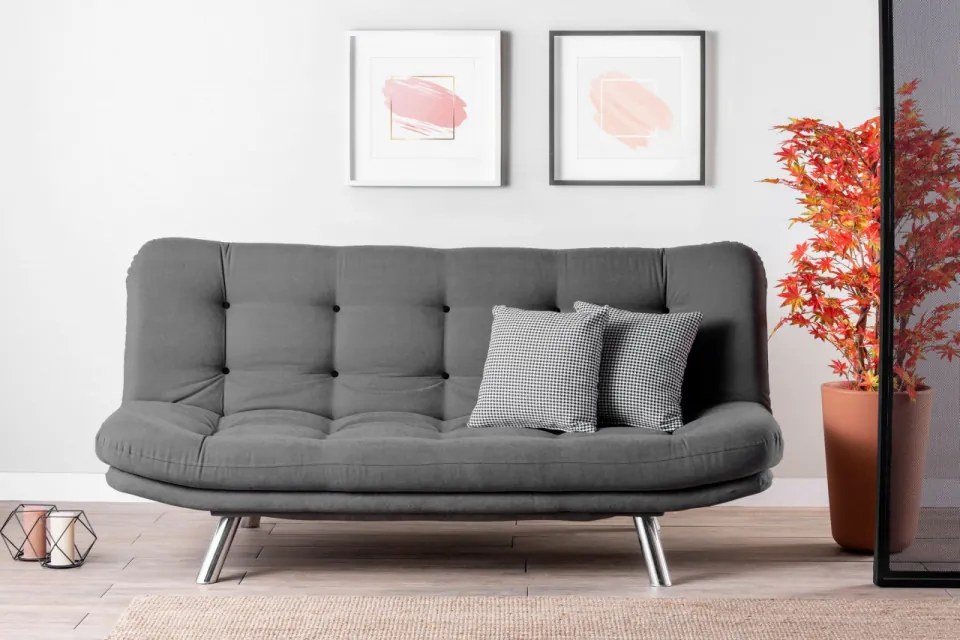 Canapea Extensibilă cu 3 Locuri Misa Sofabed, Gri