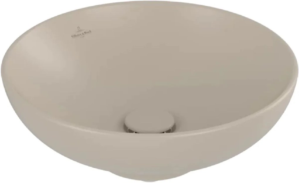 Villeroy &amp; Boch Loop &amp; Friends lavoar 42x42 cm oval de blat maro/bej 4A4601AM