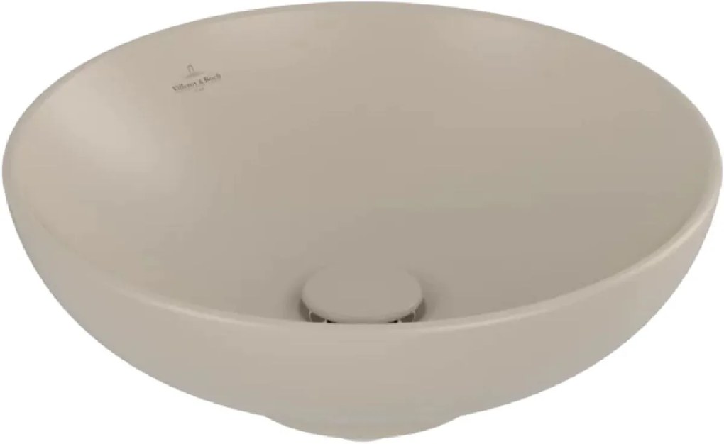 Villeroy &amp; Boch Loop &amp; Friends lavoar 42x42 cm ovale de blat maro/bej 4A4601AM