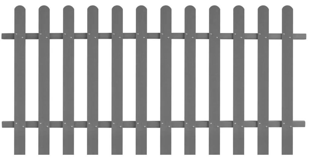 Gard din sipci, 200 x 100 cm, WPC 1, Gri, 100 cm