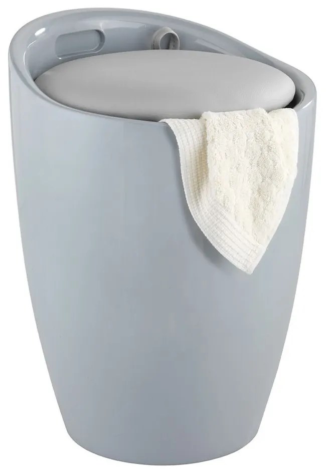 Cos pentru rufe 2in1, Wenko, 20l, Plastic, Gri