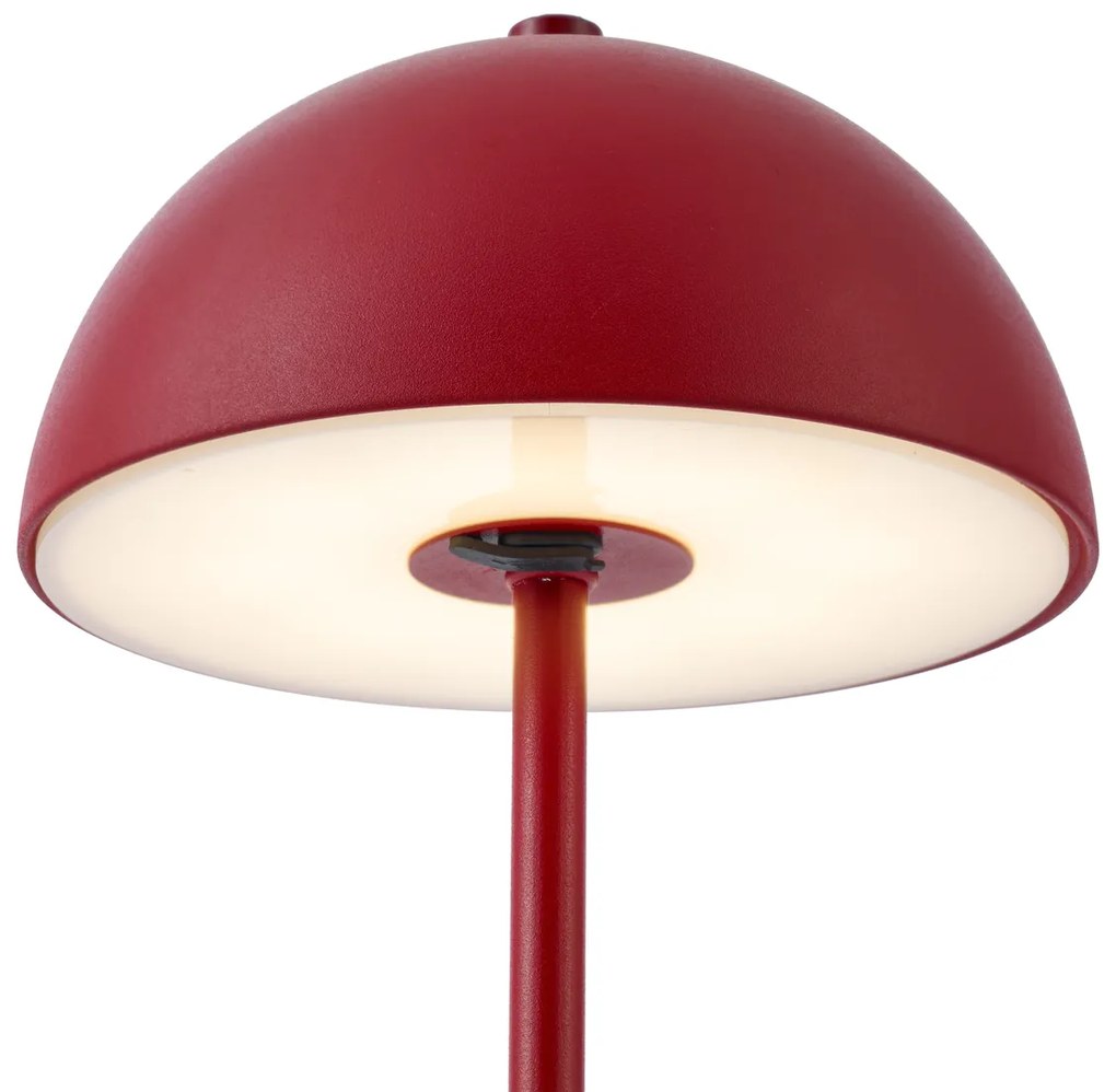 Lampă de masă de exterior roșu închis, incl. LED, cu 3 trepte de intensitate, IP44, reîncărcabilă - Keira