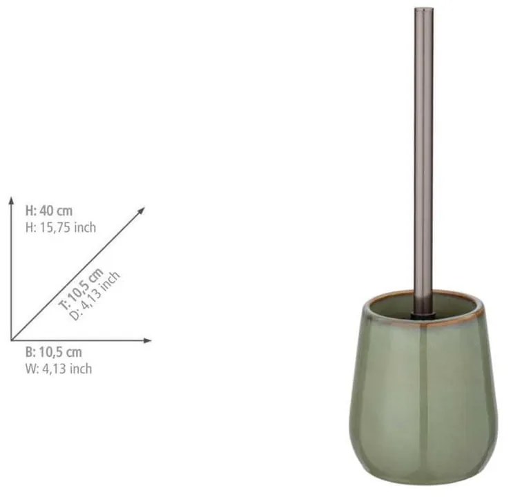 Set de accesorii de baie verde din ceramică Sermione – Wenko