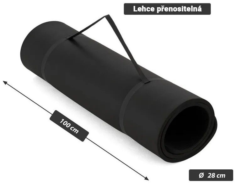 MAXXIVA Covor de gimnastică , 190x100x1,5 cm, negru