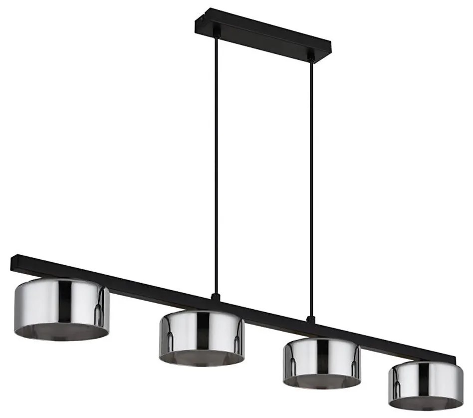 Lustră LED pe cablu Globo 16055-4HS HIGGINS 4xGX53/6W/230V fumuriu/negru