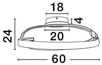 Lustra aplicata LED CCT OLIA aluminiu negru