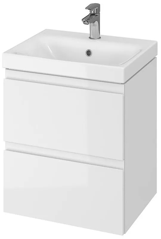 Dulap pentru lavoar, 57x49x40cm, 2 sertare, alb Alb, 494x397x570mm
