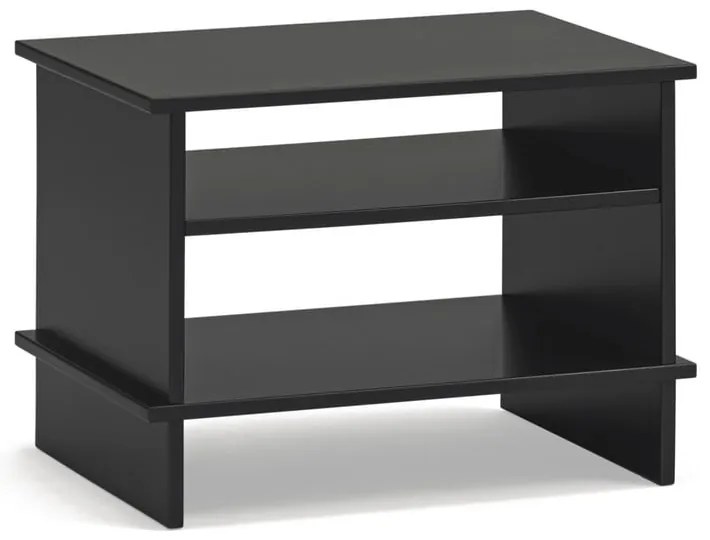 Noptieră neagră cu rafturi Inari – Teulat