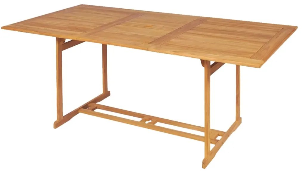 Set mobilier de gradina, 7 piese, lemn masiv de tec Dreptunghiular, 7