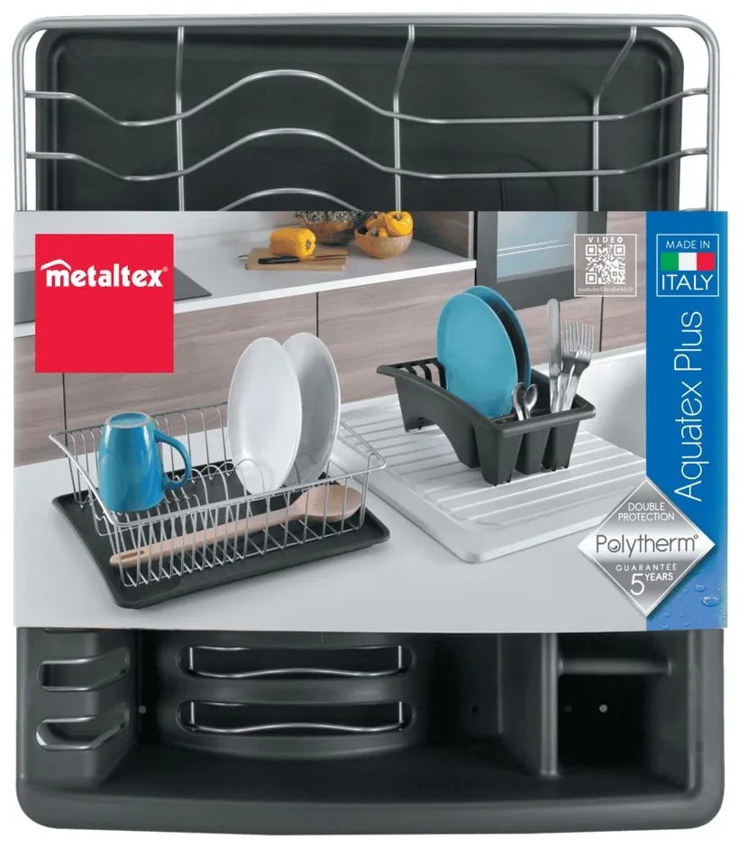 Suport pentru scurs vase Metaltex Aquatex Plus, 35 x 30 cm