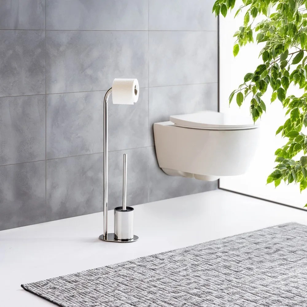 Suport pentru hârtie igienică argintiu lucios din oțel inoxidabil Levante – Wenko
