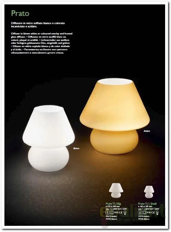 Veioza, lampa de masa PRATO TL1 SMALL 074726