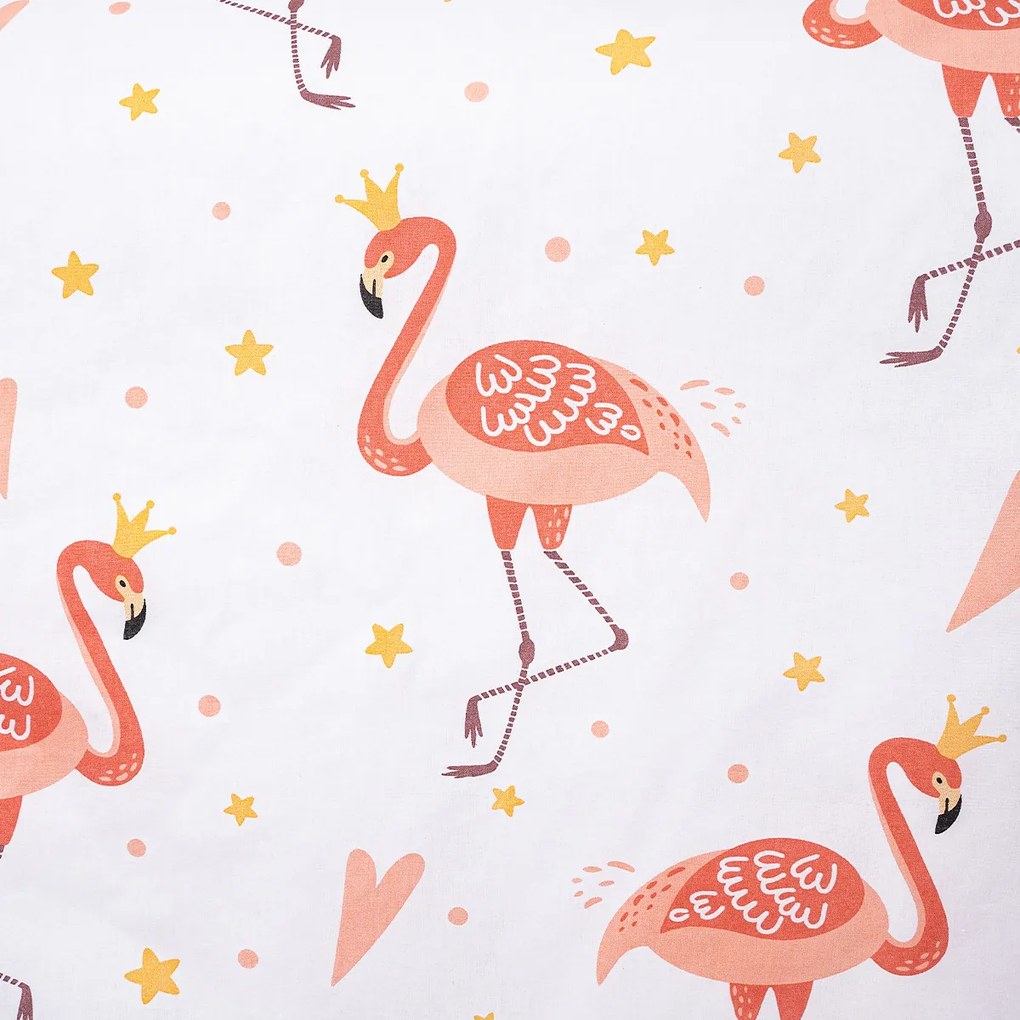Lenjerie de bumbac pentru pătuț Flamingo, 100 x 135 cm, 40 x 60 cm