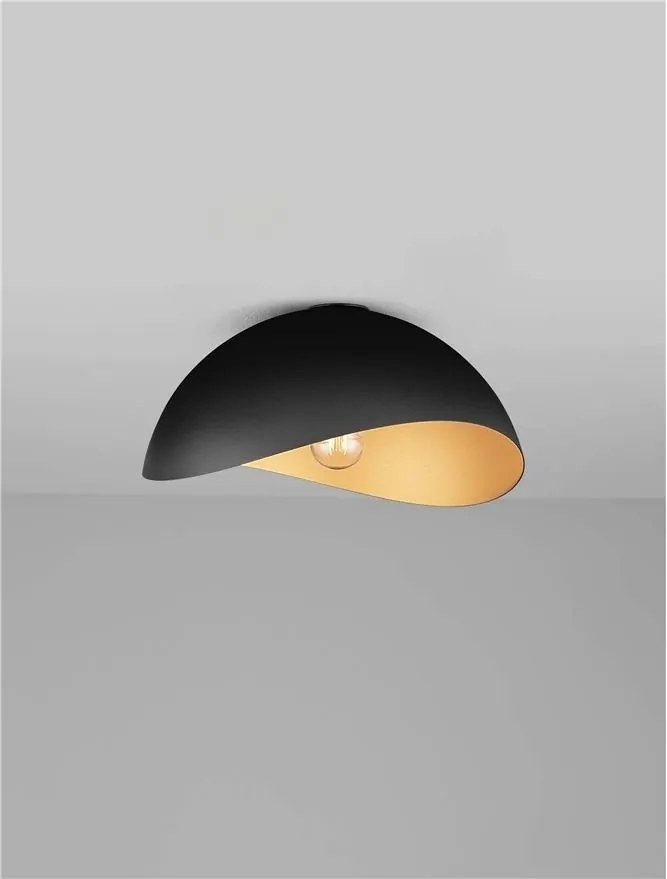 Lustra aplicata design decorativ OPSI negru/auriu D-40cm