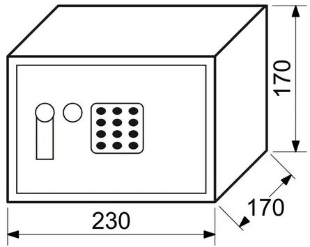 Seif din oțel cu încuietoare electronică, numeric tastatura și maneta RS.17.EDK