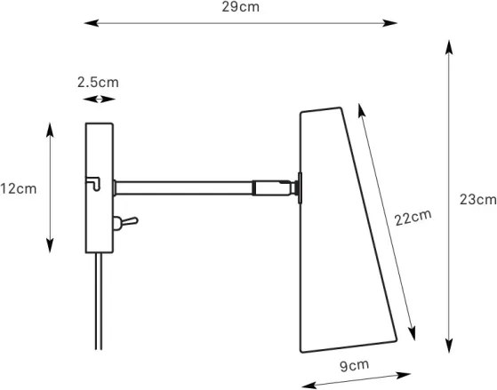 Markslöjd 108992 - Aplică de perete PEAK 1xE14/40W/230V gri