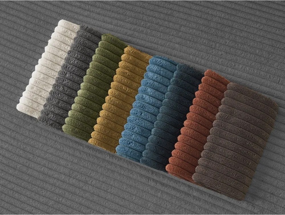 Fotoliu gri închis cu tapițerie din catifea reiată Giorgia – Bobochic Paris