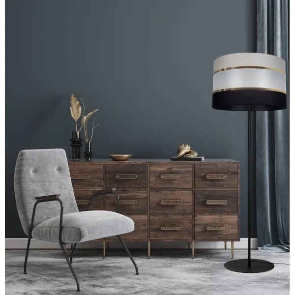 Lampadar CORAL 1xE27/60W/230V neagră/gri