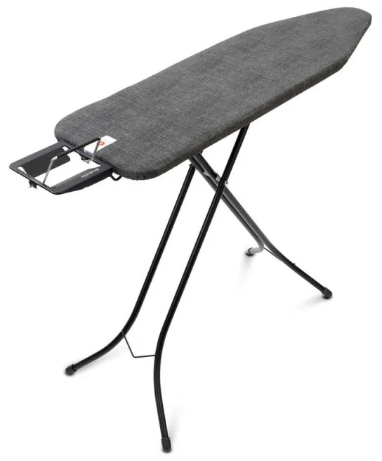 Masa de calcat Brabantia B 1003335, 124x38 cm, 7 pozitii de reglare, Suport fier de calcat, Negru