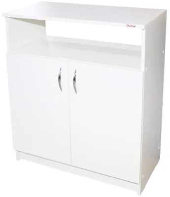 Comoda Soft 2 usi, alb, 75 x 87 x 39 cm