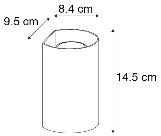 Lampă de perete inteligentă albă rotundă, inclusiv 2 GU10 Wifi - Sabbir