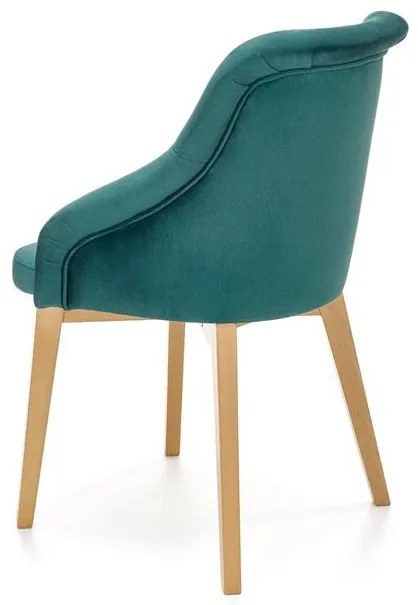 Scaun Toledo 2 velvet verde/stejar miere Monolith 37