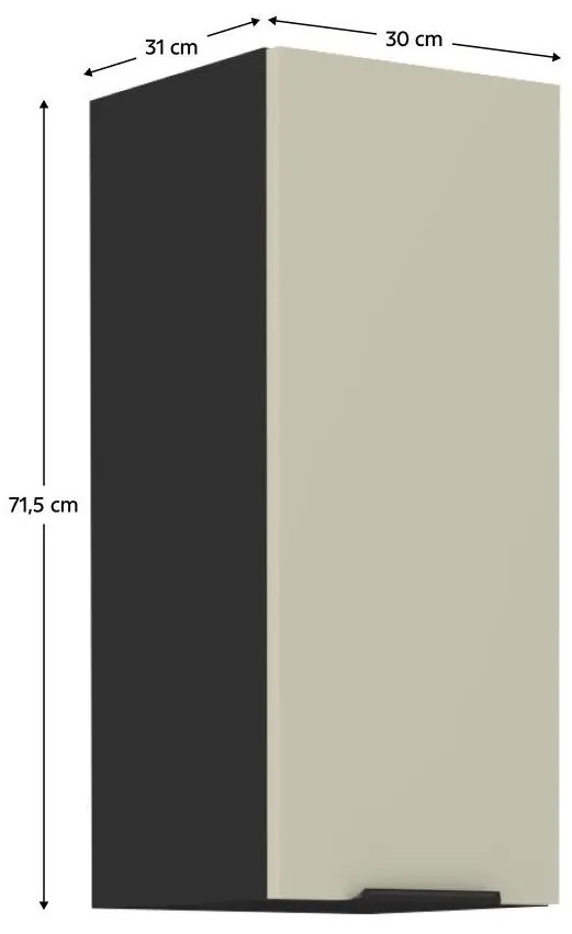 Dulap de bucătărie superior Arikona 30 G 72 1F (cașmir + negru). 1097062