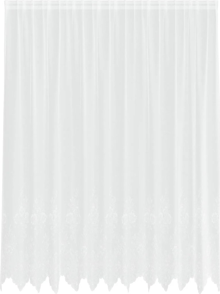 vidaXL Cortină din Dantelă cu perdele Alb 240 x 300 cm Poliester