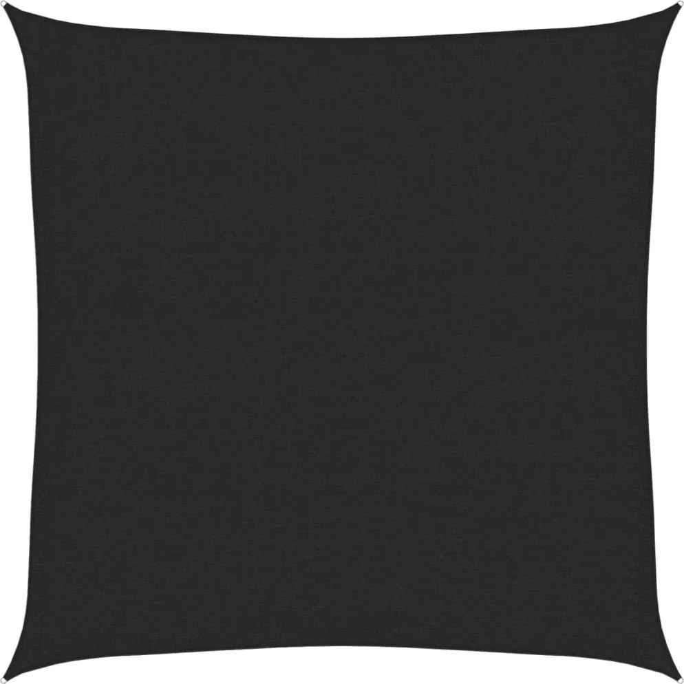 vidaXL Pânză parasolar, negru, 3x3 m, HDPE, 160 g/m²