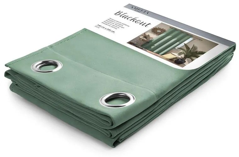 Draperie BLACKOUT AMELIA mentă 140 x 245 cm 2 buc