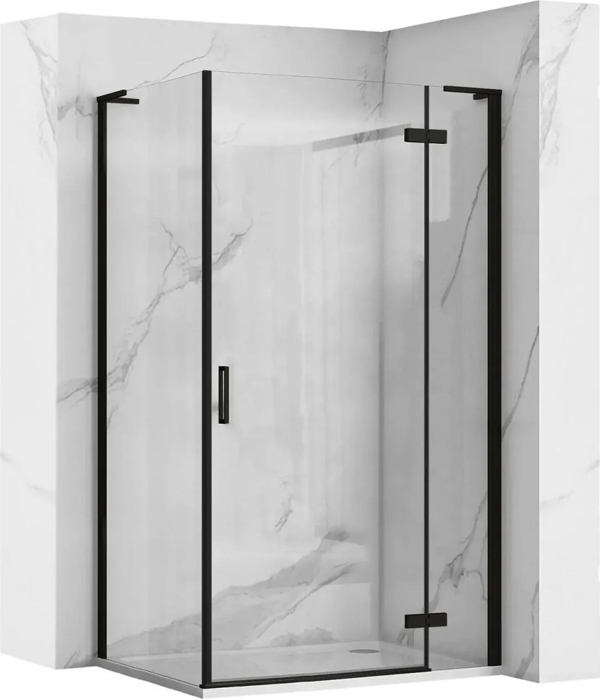 Cabina dus REA Hugo Black 100x80