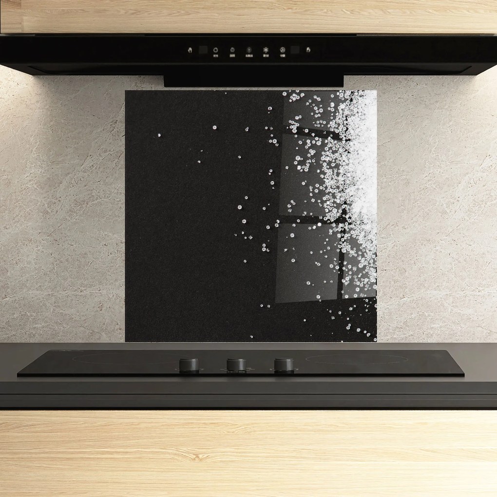 Panou Sticla Bucatarie, 100x100cm, Protectie aragaz, Antistropi, Termorezistent, Alimente, Condimente, Salt Texture