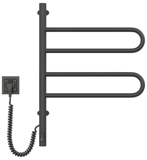 Uscător electric rotativ pentru prosoape FOUETTE 128W/230V 64,6 cm IP44 negru