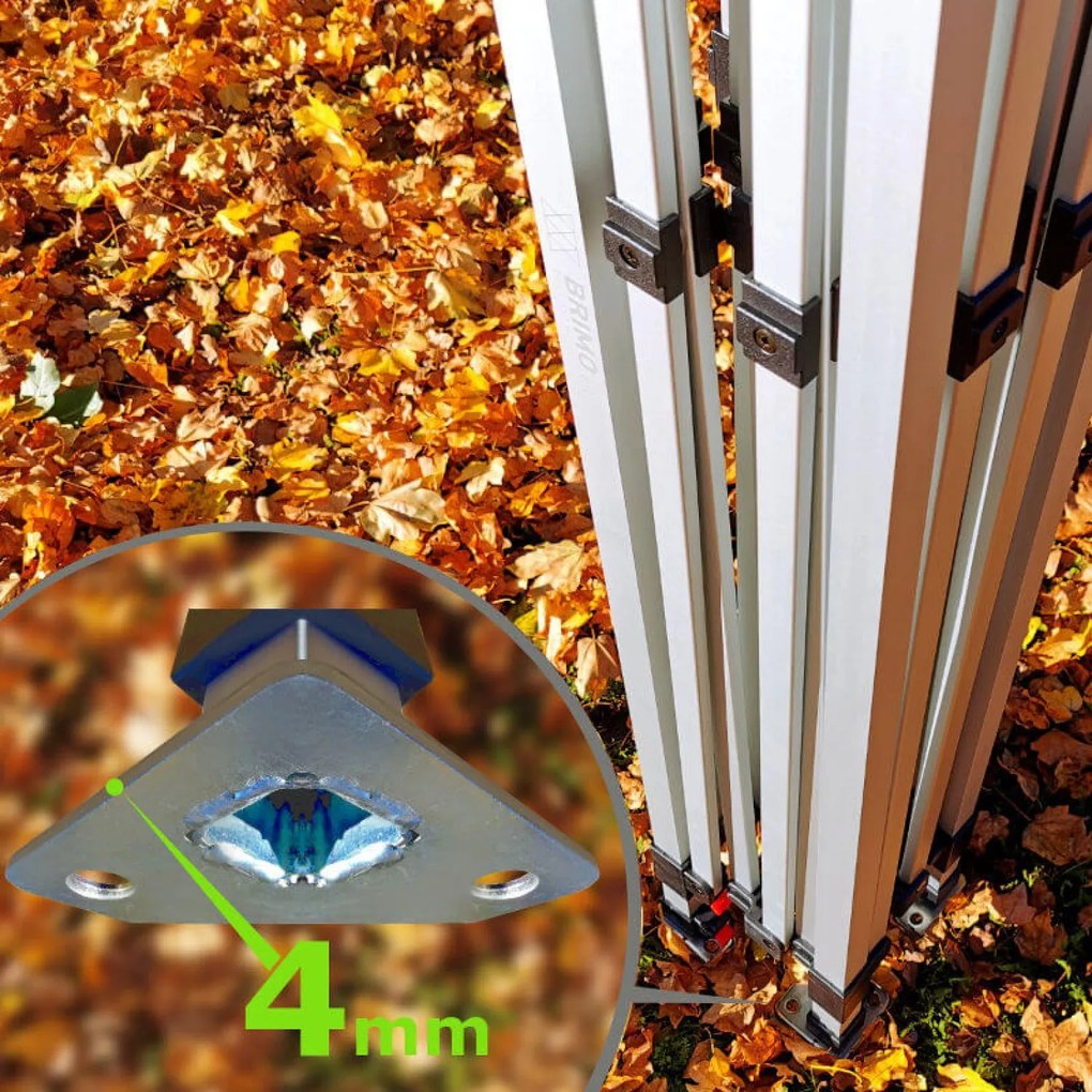 Foișor de Grădină Pliabil 3x3m | Protecție Premium UV/PVC | Structură Solidă BRIMO | Asamblare Rapidă Fără Unelte - fără pereți - Portocaliu