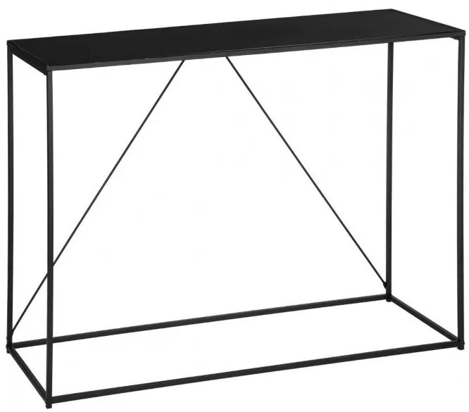 Masa consola Gota metal, negru, 120x40x85 cm